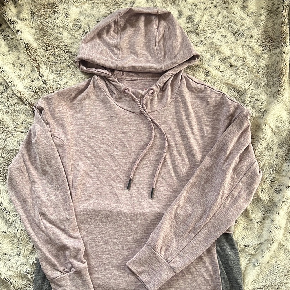 Serene Tangerine hooded running sweatshirt exercise reflective
